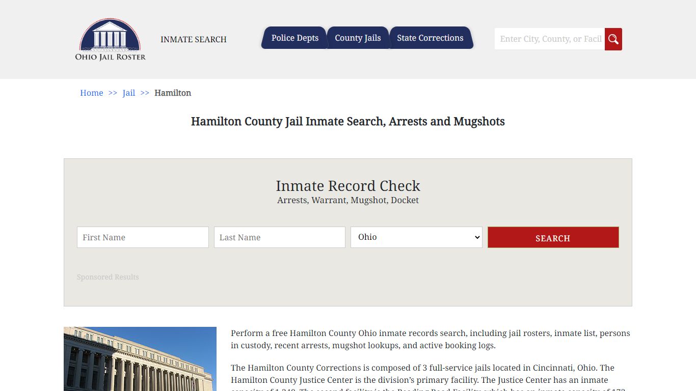 Hamilton County Jail Inmate Search, Arrests and Mugshots