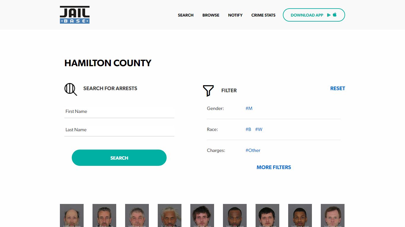 Hamilton County Jail Inmate Search and Mugshots | JailBase